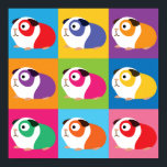 Pop Art Guinea Pigs Poster<br><div class="desc">Cute guinea pigs in pop-art style.</div>