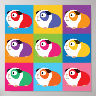 Pop Art Guinea Pigs Poster