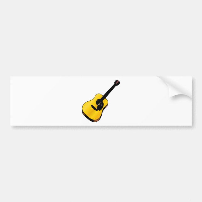 Pop Art Guitar Bumper Sticker (Front)