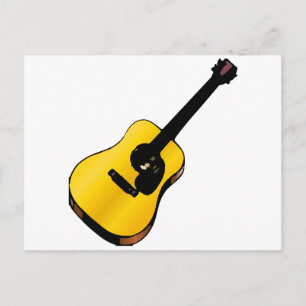Pop Art Guitar Postcard