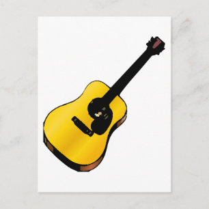 Pop Art Guitar Postcard