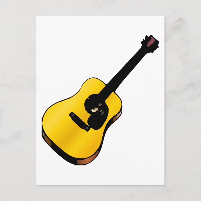 Pop Art Guitar Postcard (Front)