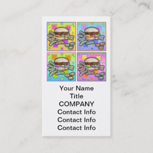 Pop Art HAMBURGER BUSINESS CARD