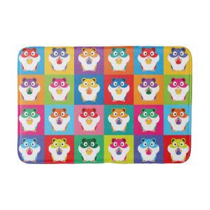 Pop Art Hamsters Bath Mat