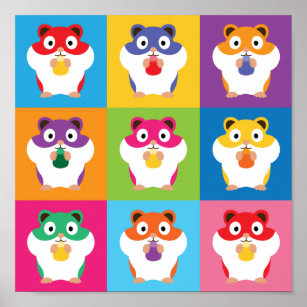 Pop Art Hamsters Poster