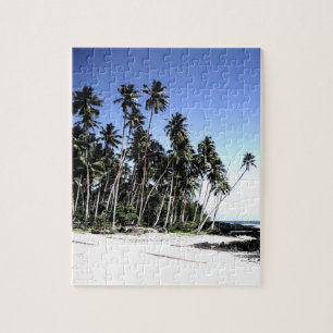 Pop Art Hawaii Island Travel Beach Palm Trees Jigsaw Puzzle
