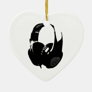 Pop Art Headphone Ceramic Tree Decoration