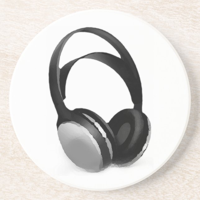 Pop Art Headphone Coaster (Front)