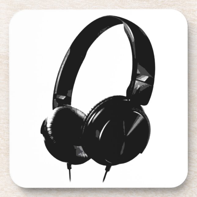 Pop Art Headphone Coaster (Front)