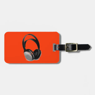 Pop Art Headphone Luggage Tag
