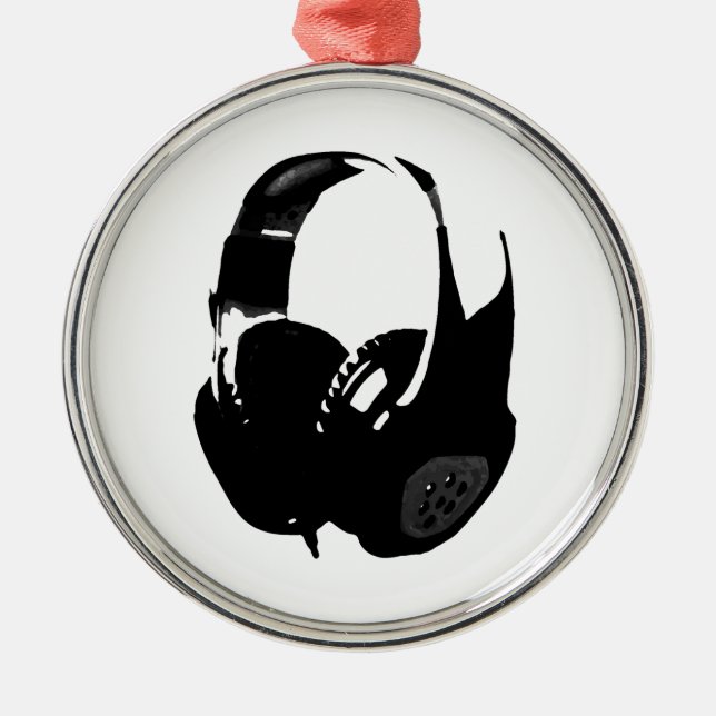 Pop Art Headphone Metal Tree Decoration (Front)