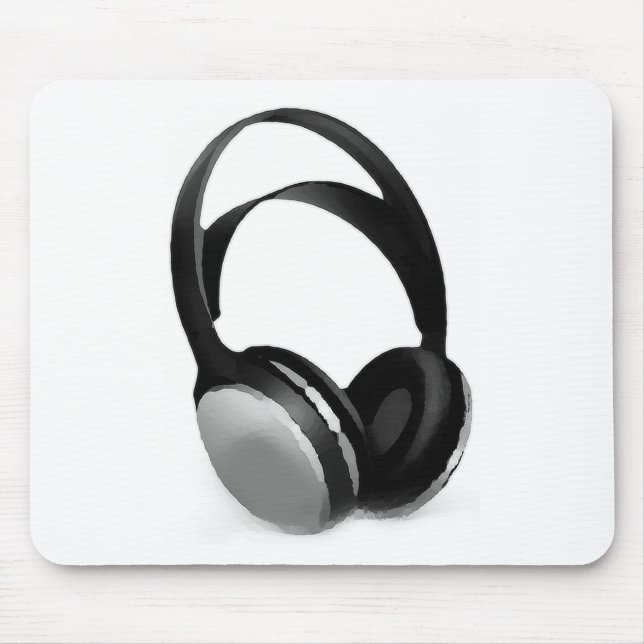 Pop Art Headphone Mouse Mat (Front)
