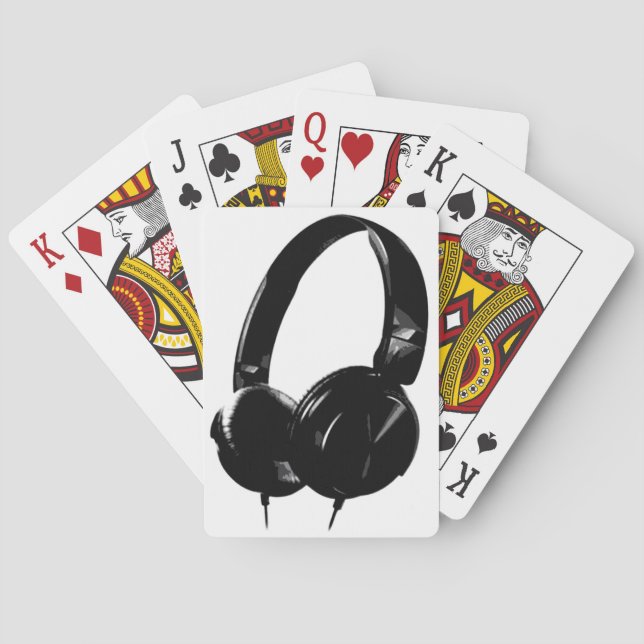 Pop Art Headphone Playing Cards (Back)