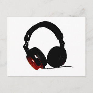 Pop Art Headphone Postcard