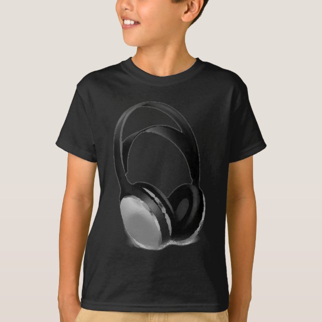 Pop Art Headphone T-Shirt (Front)