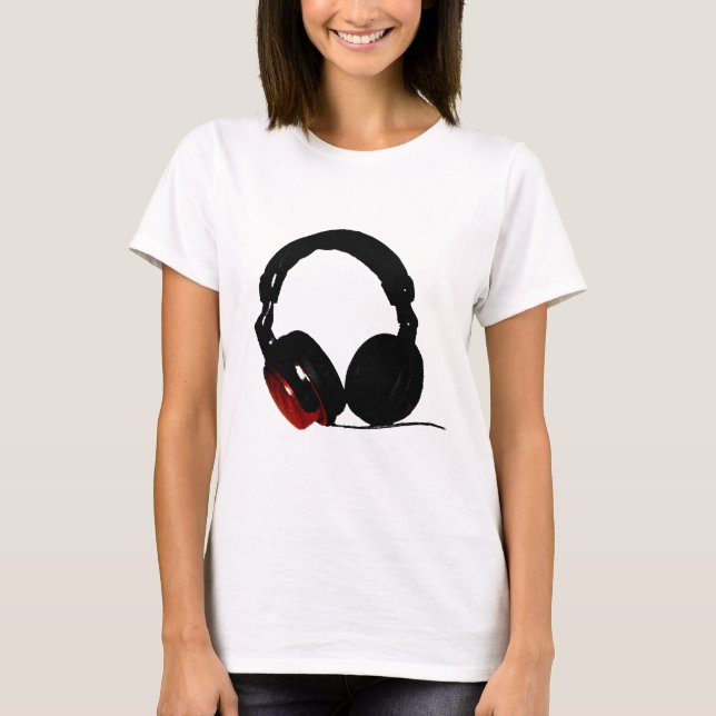 Pop Art Headphone T-Shirt (Front)
