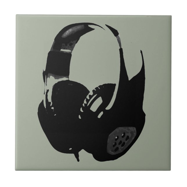 Pop Art Headphone Tile (Front)