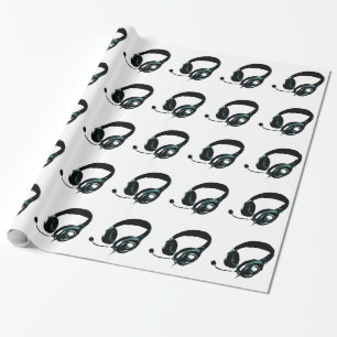 Pop Art Headphone Wrapping Paper
