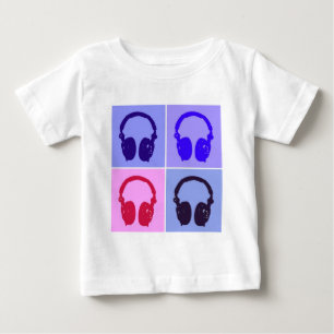 Pop Art Headphones Baby T-Shirt