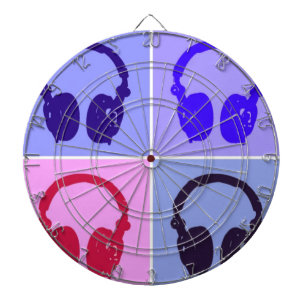 Pop Art Headphones Dartboard