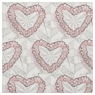 Pop Art Heart Wreath Fabric
