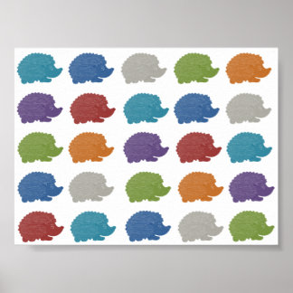 Pop Art Hedgehog Poster