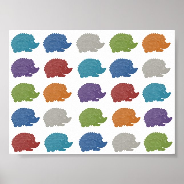 Pop Art Hedgehog Poster (Front)