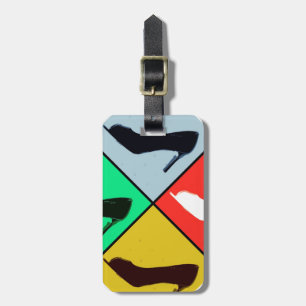 Pop Art High Heel Pumps Luggage Tag