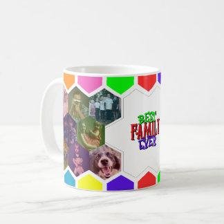 Pop Art Honeycomb Family Photo Collage Custom Coffee Mug