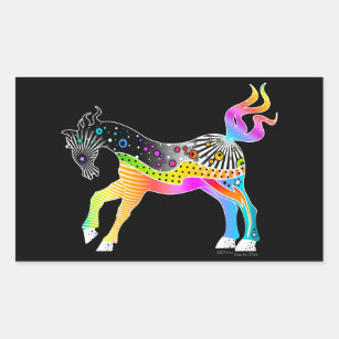 Pop Art HORSE Rectangular Sticker