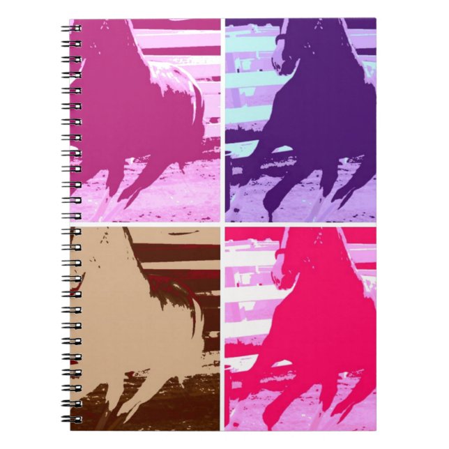 Pop Art Horses Notebook (Front)