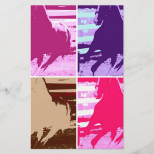 Pop Art Horses Stationery