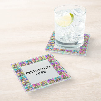 POP ART HOT DOGS GLASS COASTER