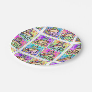 POP ART HOT DOGS PAPER PLATE