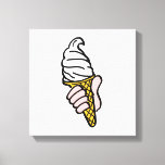 Pop Art Ice Cream Cone or Cornet Canvas Print<br><div class="desc">Giant pop art style image. Ice cream cone in a Pop Art graphic style against a white background.</div>