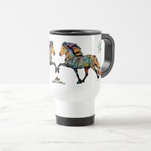 Pop Art Icelandic Horse  Travel Mug