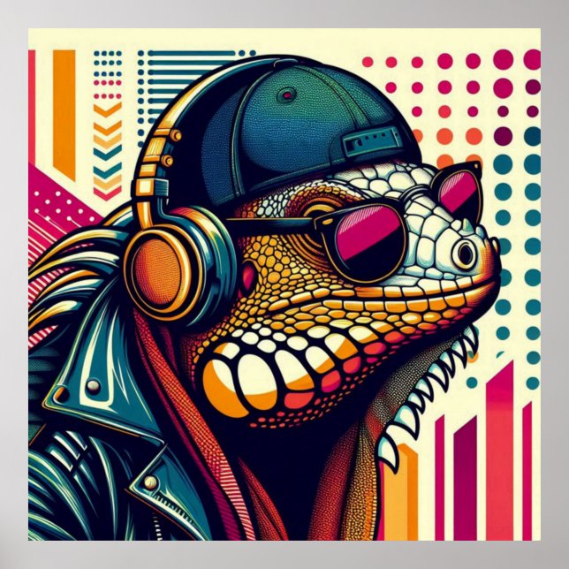 POP ART IGUANA 3 POSTER (Front)
