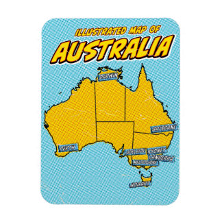 Pop Art Illustrated Australia Magnet