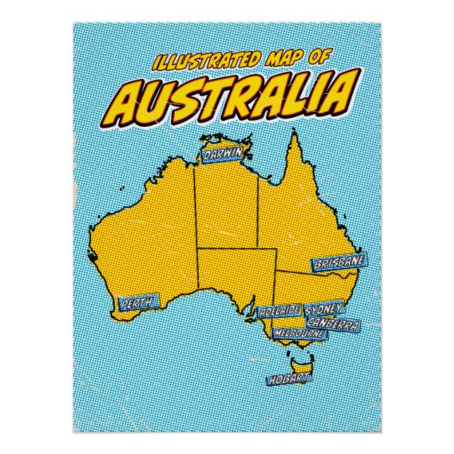 Pop Art Illustrated Australia  Poster (Front)