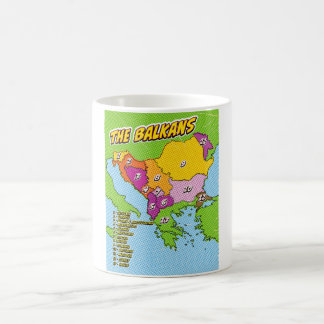 Pop Art Illustrated Balkans map Coffee Mug