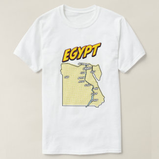 Pop Art Illustrated Egypt map T-Shirt
