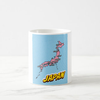 Pop Art Illustrated Japan map Coffee Mug