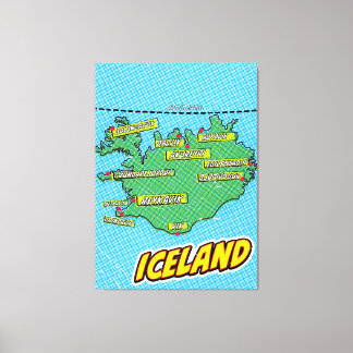 Pop Art Illustrated New York City map Canvas Print