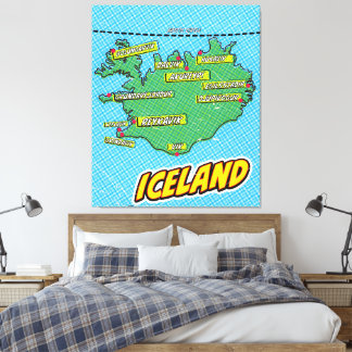 Pop Art Illustrated New York City map Canvas Print