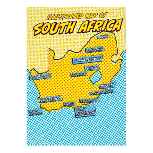 Pop Art Illustrated South Africa Photo Print