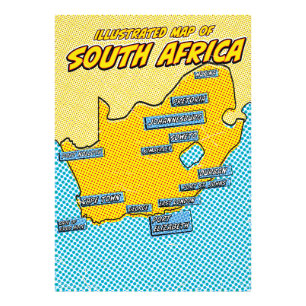 Pop Art Illustrated South Africa Photo Print