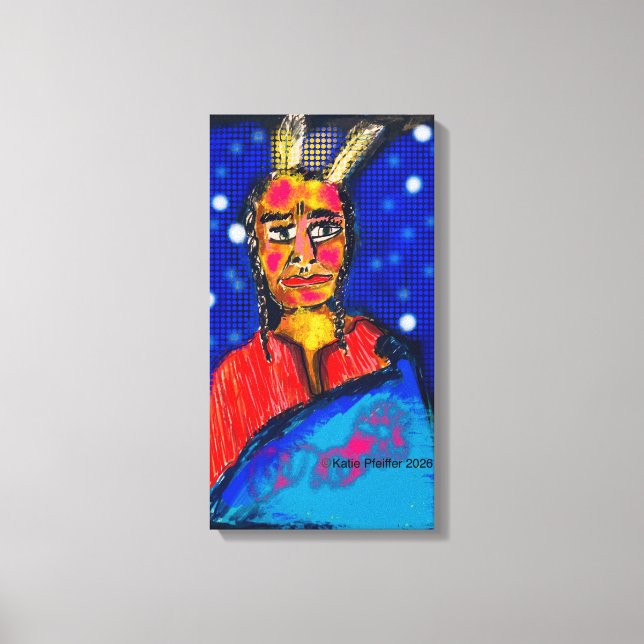 Pop Art Indian #1 Canvas Print (Front)