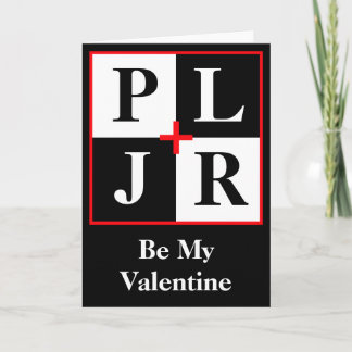 Pop Art Initials Holiday Card