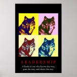 Pop Art Inspirational Leadership Wolf Poster<br><div class="desc">Wolves Digital Artwork - Wolf Silhouette Computer Animal Art - College Wild Animals Computer Images</div>