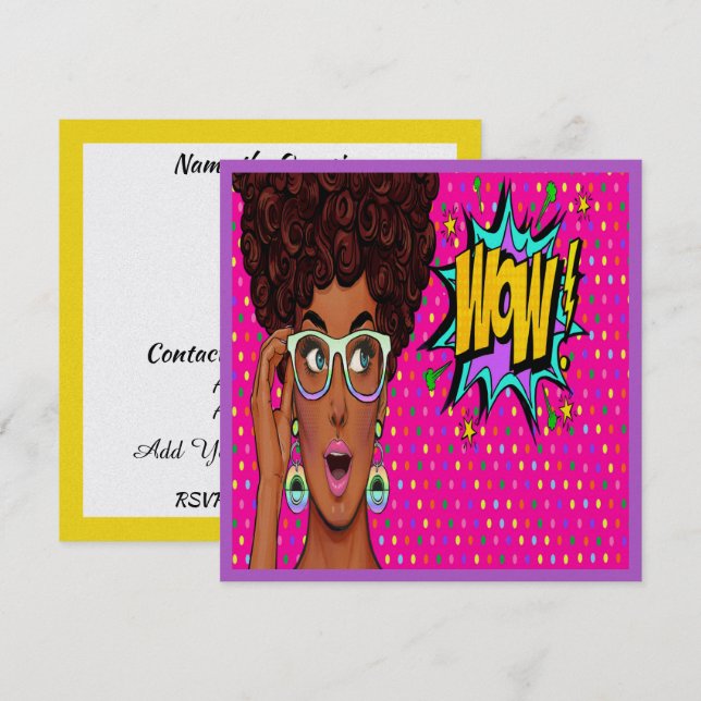 Pop Art Invitation (Front/Back)